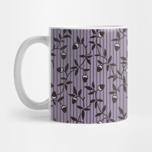 Ornate hazel branches in violet Mug